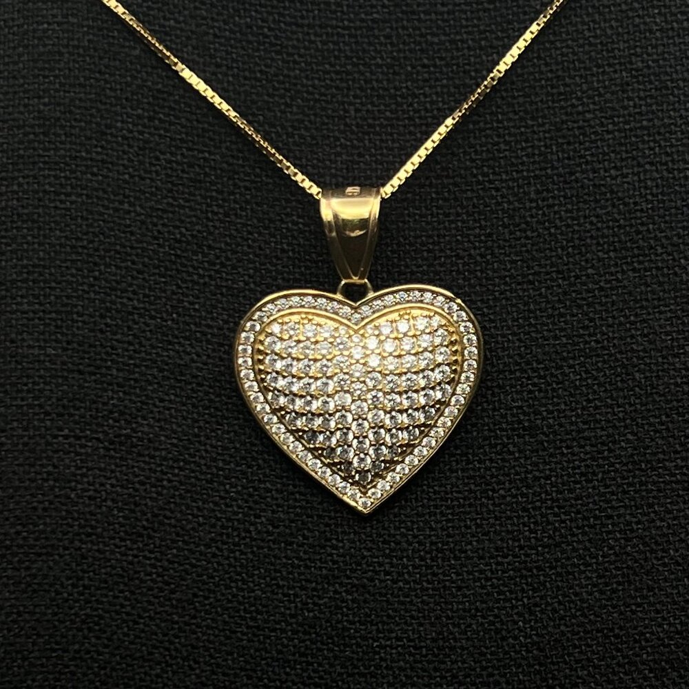 Clear Stone Heart Pendant